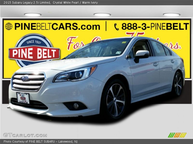 Crystal White Pearl / Warm Ivory 2015 Subaru Legacy 2.5i Limited