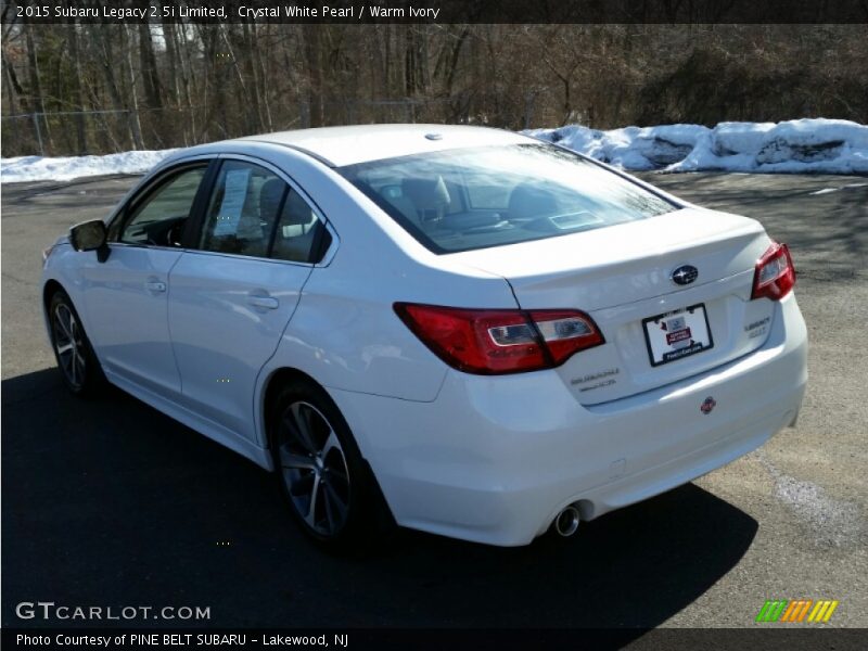 Crystal White Pearl / Warm Ivory 2015 Subaru Legacy 2.5i Limited