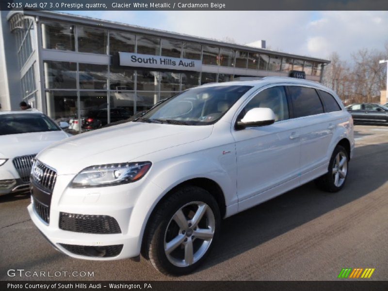 Glacier White Metallic / Cardamom Beige 2015 Audi Q7 3.0 Prestige quattro