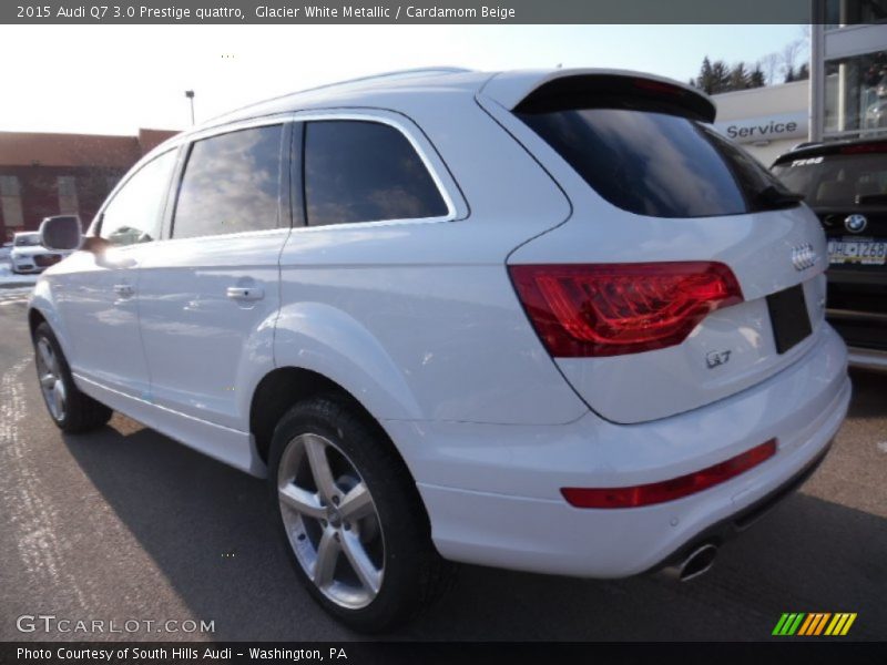 Glacier White Metallic / Cardamom Beige 2015 Audi Q7 3.0 Prestige quattro