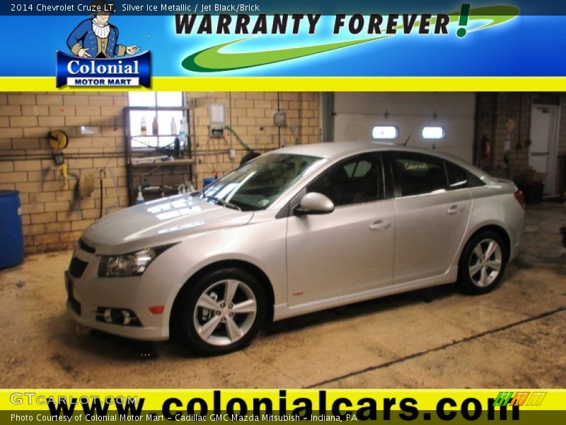 Silver Ice Metallic / Jet Black/Brick 2014 Chevrolet Cruze LT