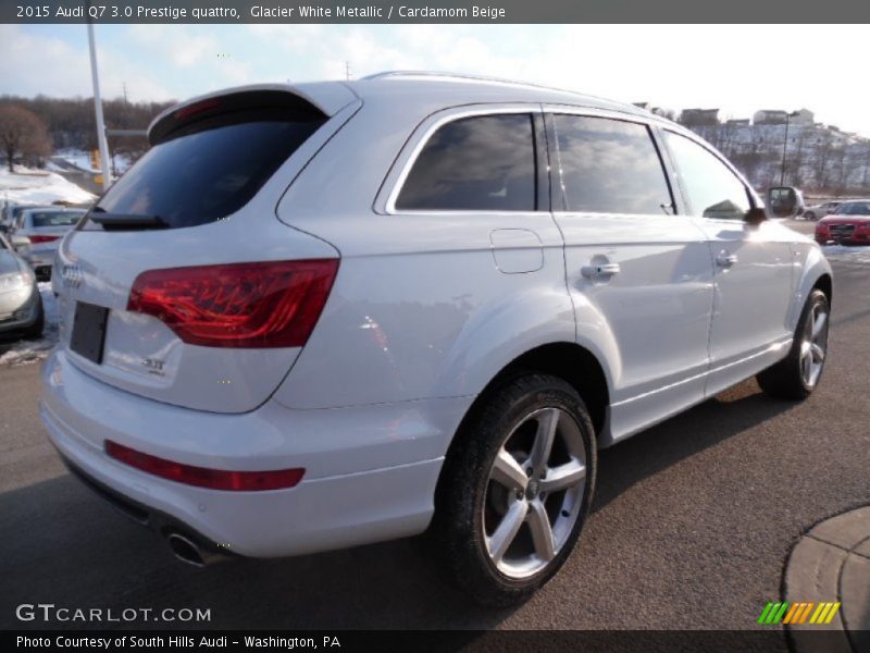 Glacier White Metallic / Cardamom Beige 2015 Audi Q7 3.0 Prestige quattro