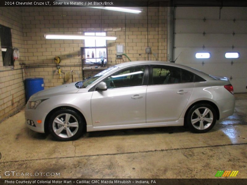Silver Ice Metallic / Jet Black/Brick 2014 Chevrolet Cruze LT