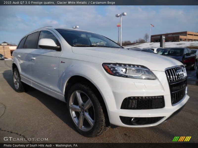 Glacier White Metallic / Cardamom Beige 2015 Audi Q7 3.0 Prestige quattro