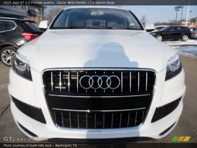 Glacier White Metallic / Cardamom Beige 2015 Audi Q7 3.0 Prestige quattro