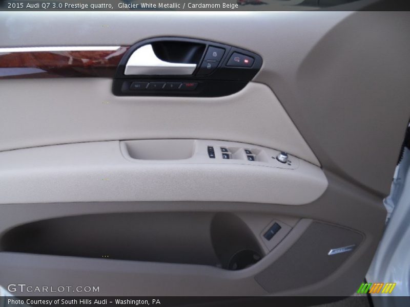 Glacier White Metallic / Cardamom Beige 2015 Audi Q7 3.0 Prestige quattro