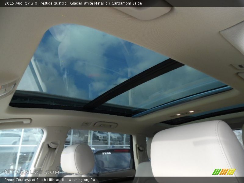 Glacier White Metallic / Cardamom Beige 2015 Audi Q7 3.0 Prestige quattro