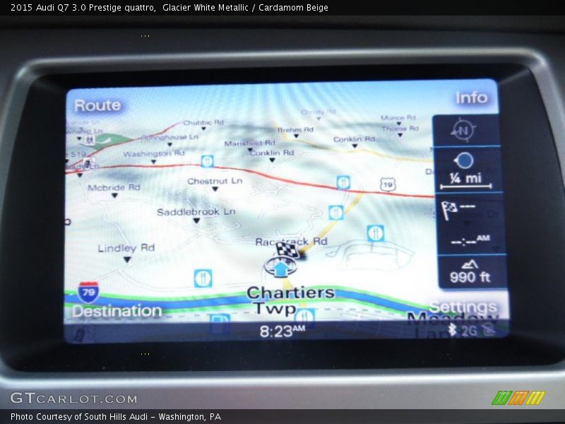 Glacier White Metallic / Cardamom Beige 2015 Audi Q7 3.0 Prestige quattro