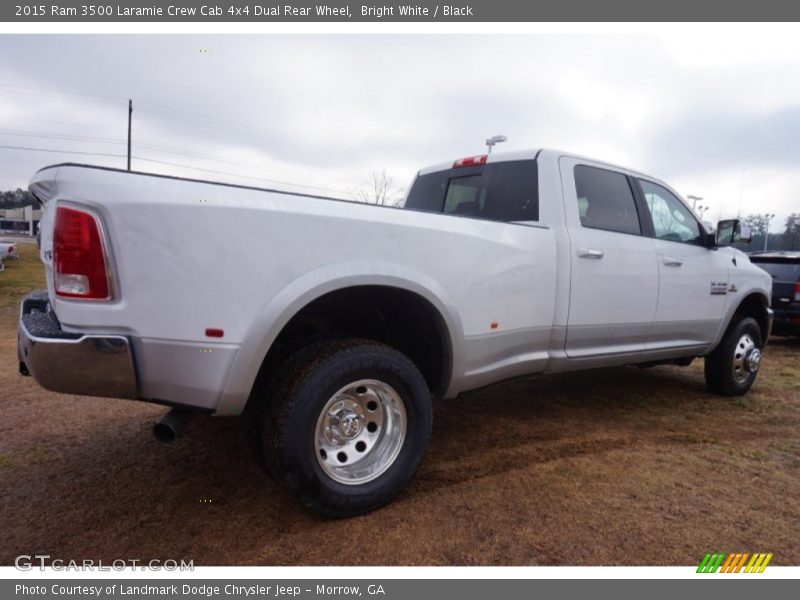 Bright White / Black 2015 Ram 3500 Laramie Crew Cab 4x4 Dual Rear Wheel