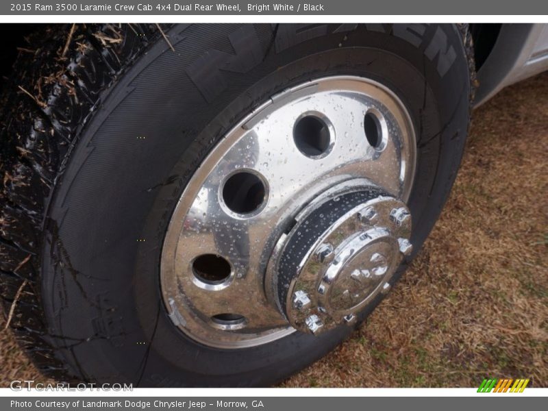 Bright White / Black 2015 Ram 3500 Laramie Crew Cab 4x4 Dual Rear Wheel
