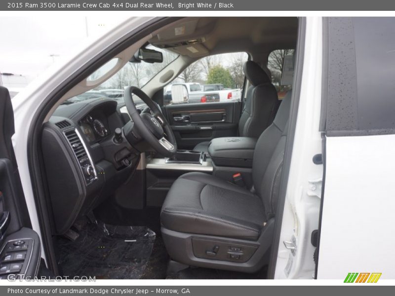 Bright White / Black 2015 Ram 3500 Laramie Crew Cab 4x4 Dual Rear Wheel
