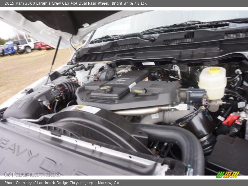 Bright White / Black 2015 Ram 3500 Laramie Crew Cab 4x4 Dual Rear Wheel