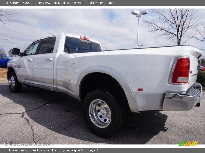 Bright White / Black 2015 Ram 3500 Laramie Crew Cab Dual Rear Wheel