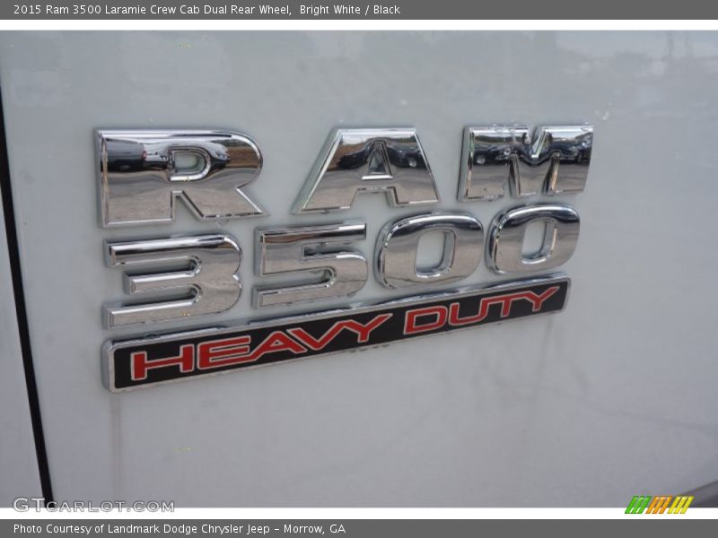 Bright White / Black 2015 Ram 3500 Laramie Crew Cab Dual Rear Wheel