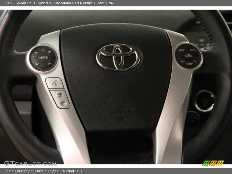 Barcelona Red Metallic / Dark Gray 2010 Toyota Prius Hybrid V