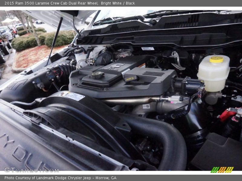 Bright White / Black 2015 Ram 3500 Laramie Crew Cab Dual Rear Wheel