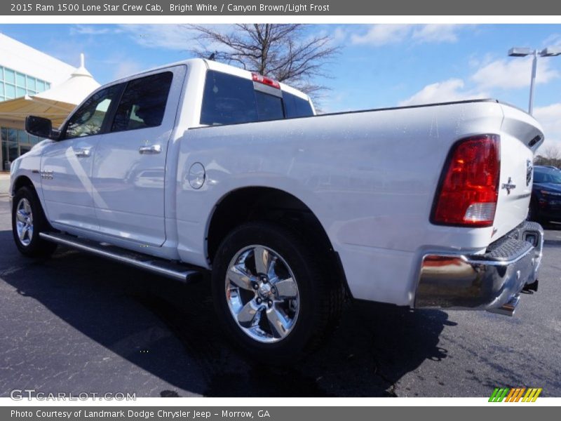 Bright White / Canyon Brown/Light Frost 2015 Ram 1500 Lone Star Crew Cab