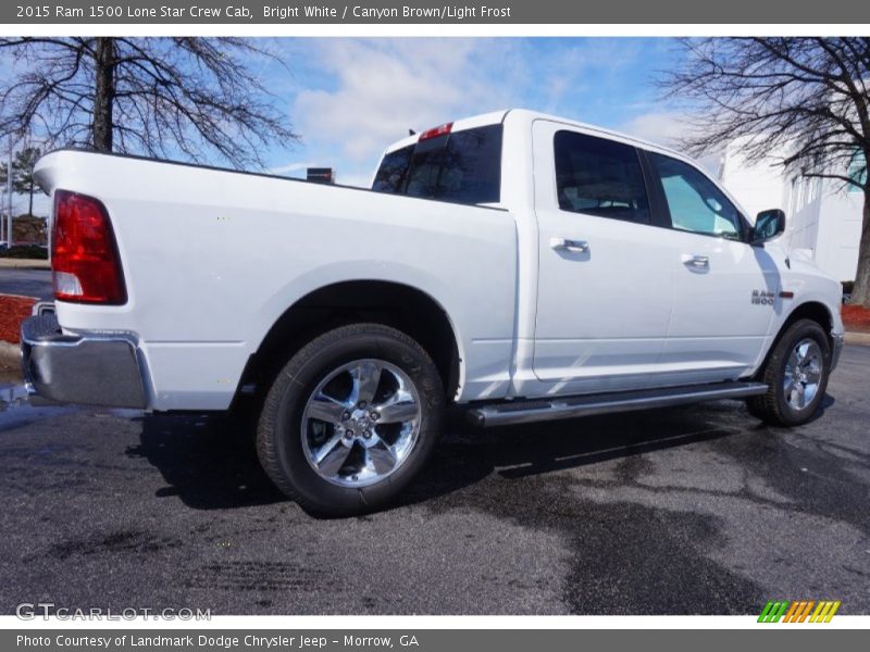 Bright White / Canyon Brown/Light Frost 2015 Ram 1500 Lone Star Crew Cab