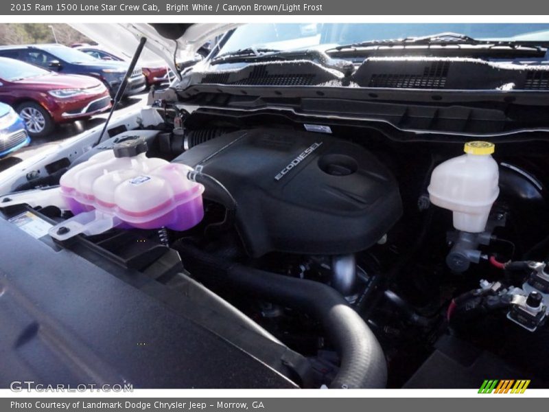 Bright White / Canyon Brown/Light Frost 2015 Ram 1500 Lone Star Crew Cab