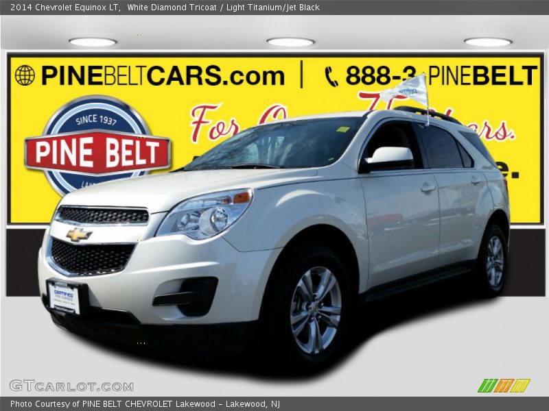 White Diamond Tricoat / Light Titanium/Jet Black 2014 Chevrolet Equinox LT