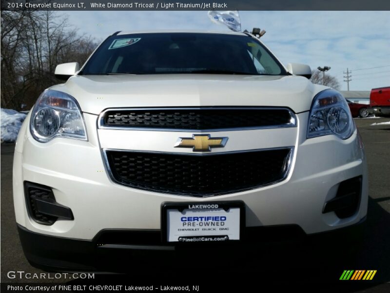 White Diamond Tricoat / Light Titanium/Jet Black 2014 Chevrolet Equinox LT