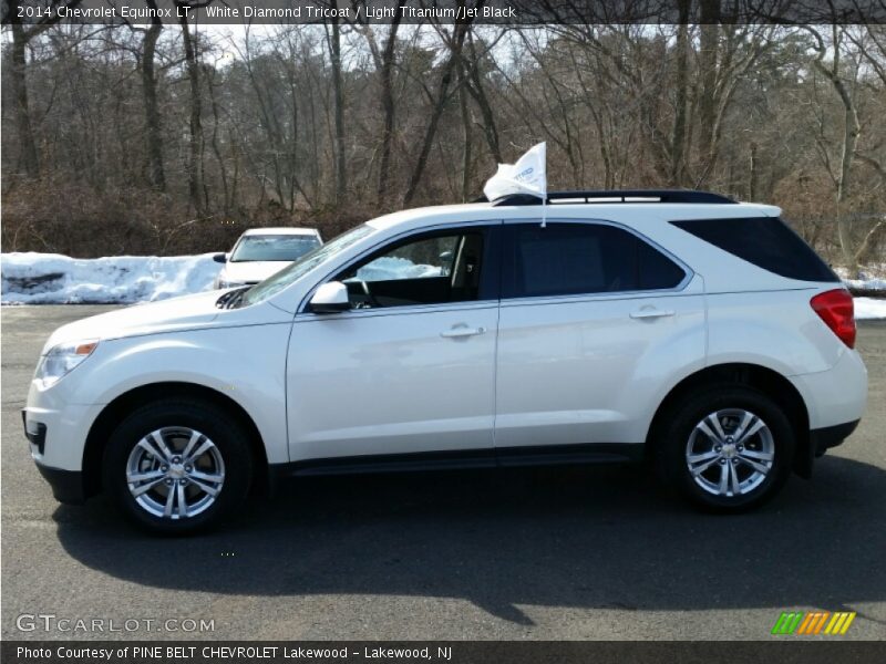 White Diamond Tricoat / Light Titanium/Jet Black 2014 Chevrolet Equinox LT
