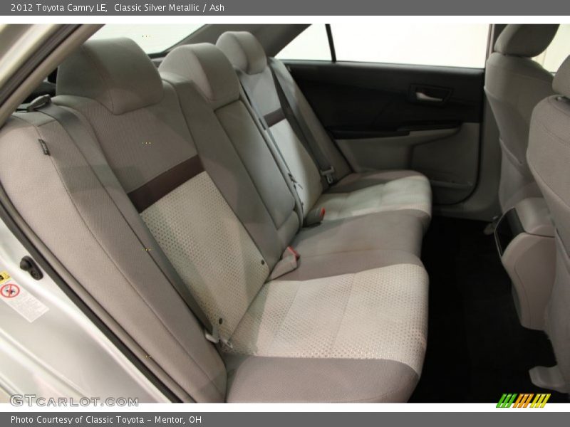Rear Seat of 2012 Camry LE