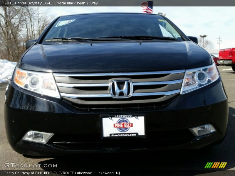 Crystal Black Pearl / Gray 2011 Honda Odyssey EX-L