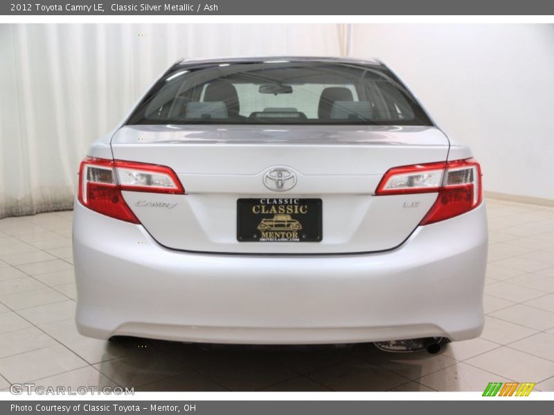 Classic Silver Metallic / Ash 2012 Toyota Camry LE