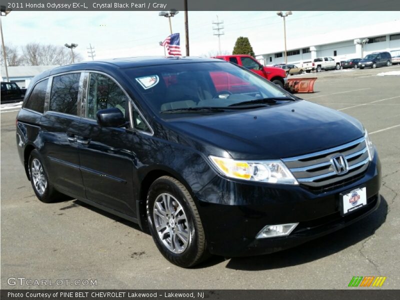 Crystal Black Pearl / Gray 2011 Honda Odyssey EX-L