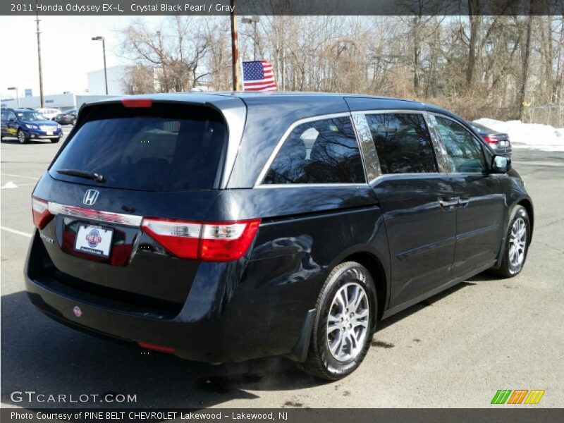 Crystal Black Pearl / Gray 2011 Honda Odyssey EX-L