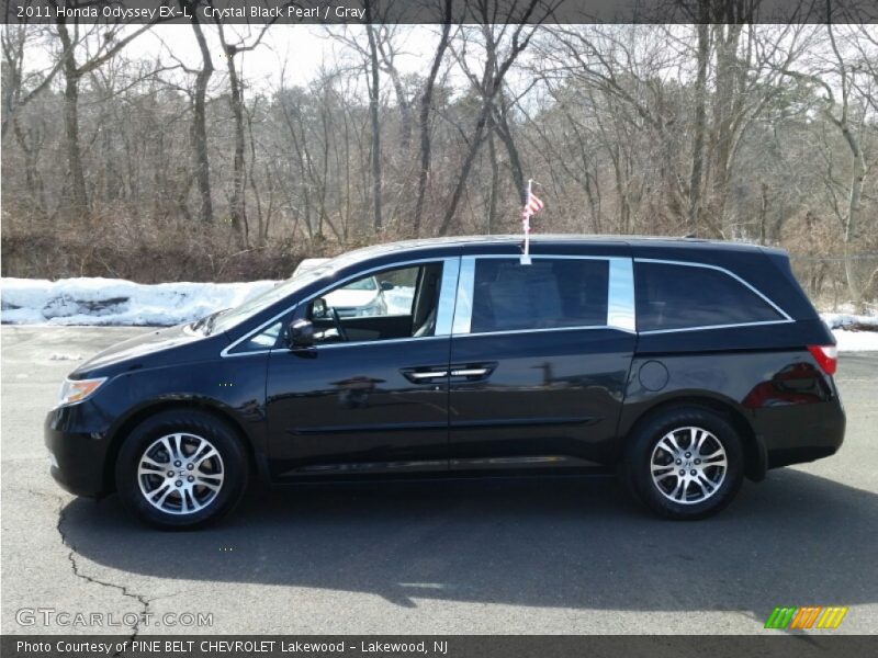 Crystal Black Pearl / Gray 2011 Honda Odyssey EX-L