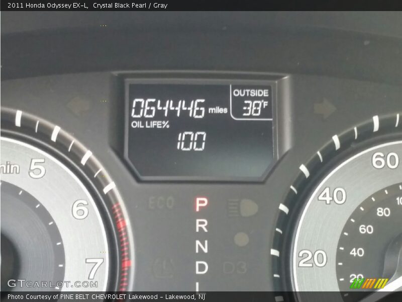 Crystal Black Pearl / Gray 2011 Honda Odyssey EX-L