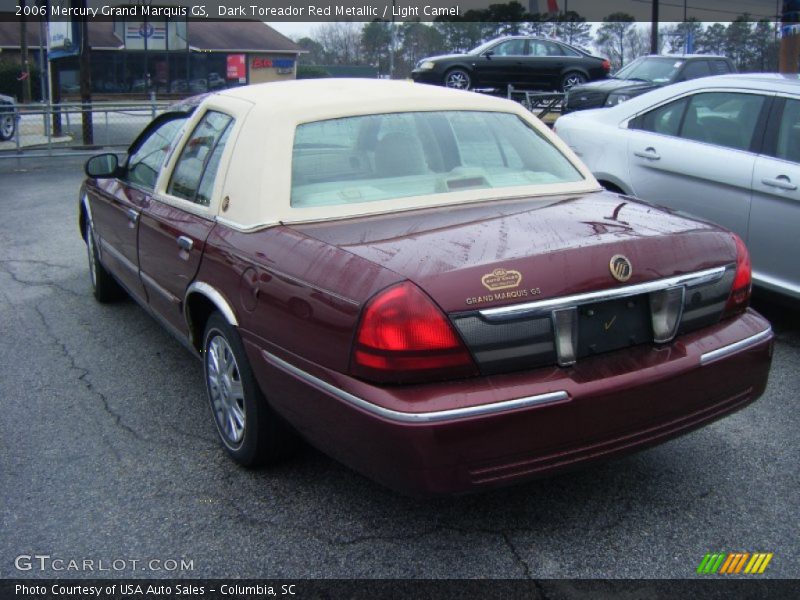 Dark Toreador Red Metallic / Light Camel 2006 Mercury Grand Marquis GS