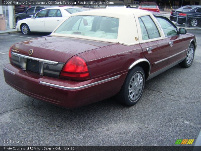 Dark Toreador Red Metallic / Light Camel 2006 Mercury Grand Marquis GS