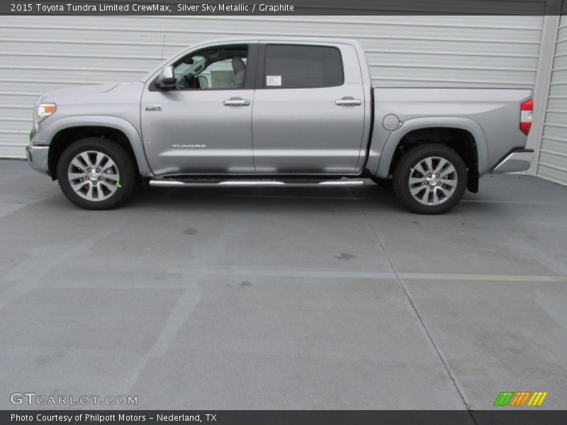 Silver Sky Metallic / Graphite 2015 Toyota Tundra Limited CrewMax