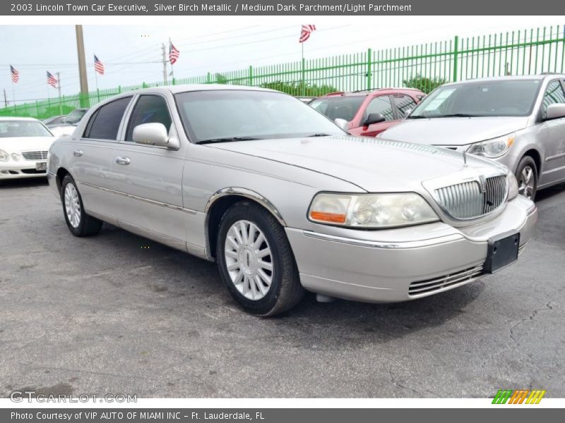 Silver Birch Metallic / Medium Dark Parchment/Light Parchment 2003 Lincoln Town Car Executive