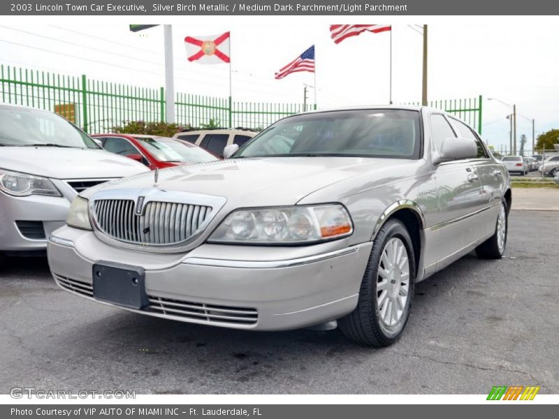Silver Birch Metallic / Medium Dark Parchment/Light Parchment 2003 Lincoln Town Car Executive