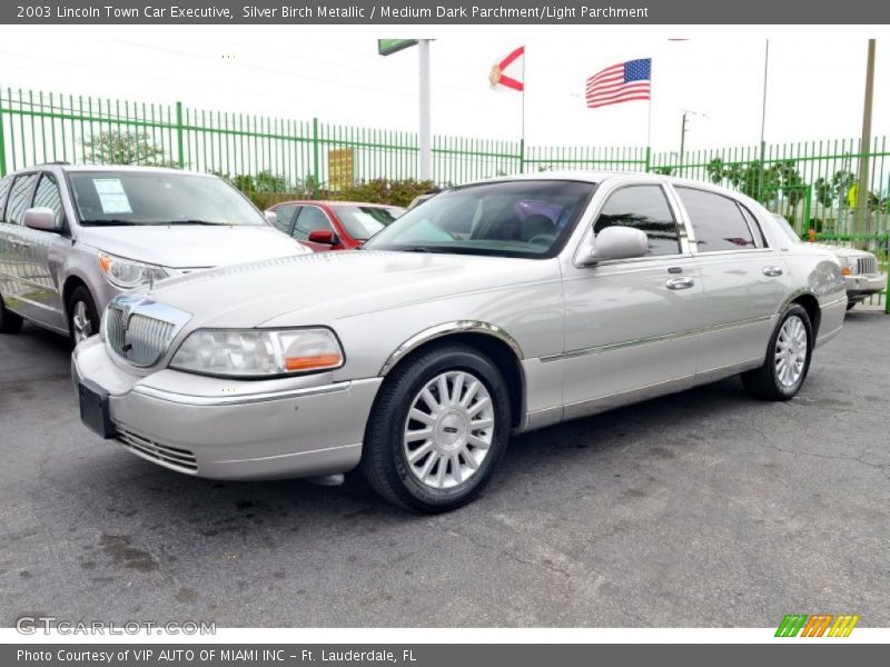 Silver Birch Metallic / Medium Dark Parchment/Light Parchment 2003 Lincoln Town Car Executive