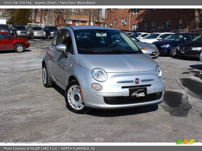 Argento (Silver) / Nero/Nero (Black/Black) 2013 Fiat 500 Pop