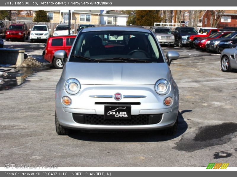 Argento (Silver) / Nero/Nero (Black/Black) 2013 Fiat 500 Pop