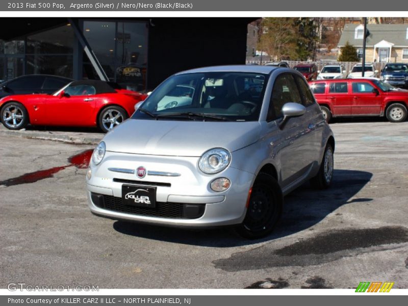 Argento (Silver) / Nero/Nero (Black/Black) 2013 Fiat 500 Pop