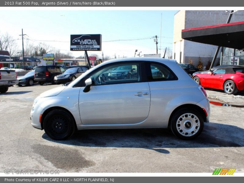 Argento (Silver) / Nero/Nero (Black/Black) 2013 Fiat 500 Pop