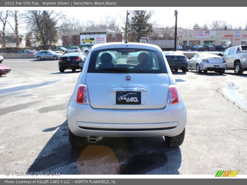 Argento (Silver) / Nero/Nero (Black/Black) 2013 Fiat 500 Pop