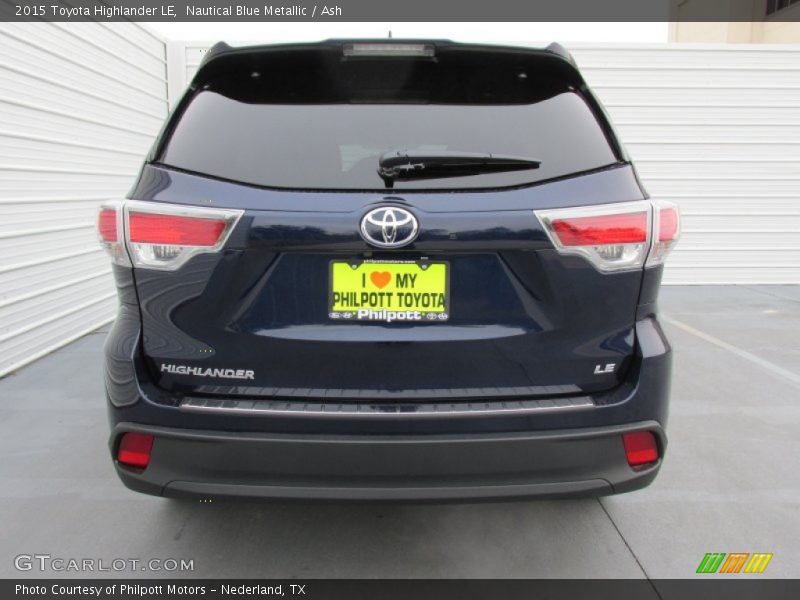 Nautical Blue Metallic / Ash 2015 Toyota Highlander LE