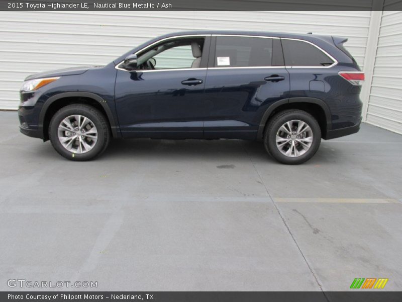 Nautical Blue Metallic / Ash 2015 Toyota Highlander LE