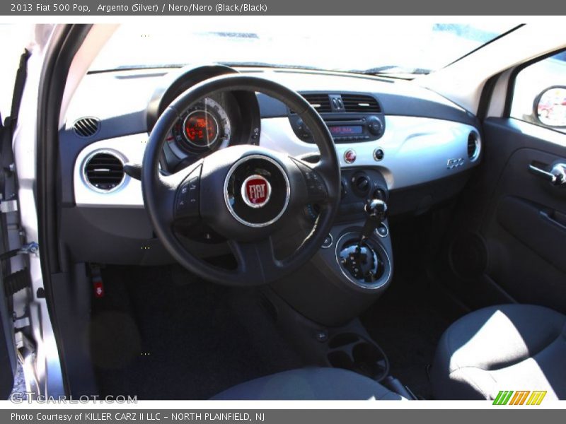 Argento (Silver) / Nero/Nero (Black/Black) 2013 Fiat 500 Pop