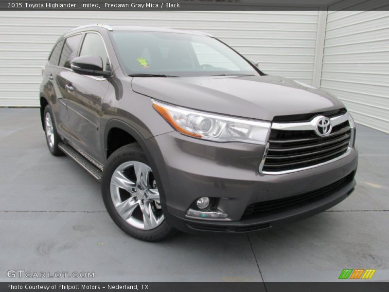 Predawn Gray Mica / Black 2015 Toyota Highlander Limited