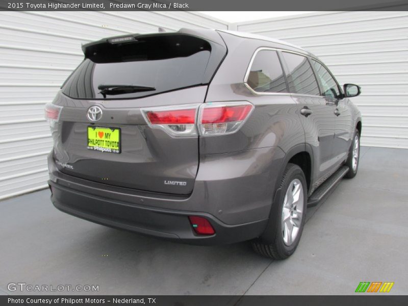 Predawn Gray Mica / Black 2015 Toyota Highlander Limited