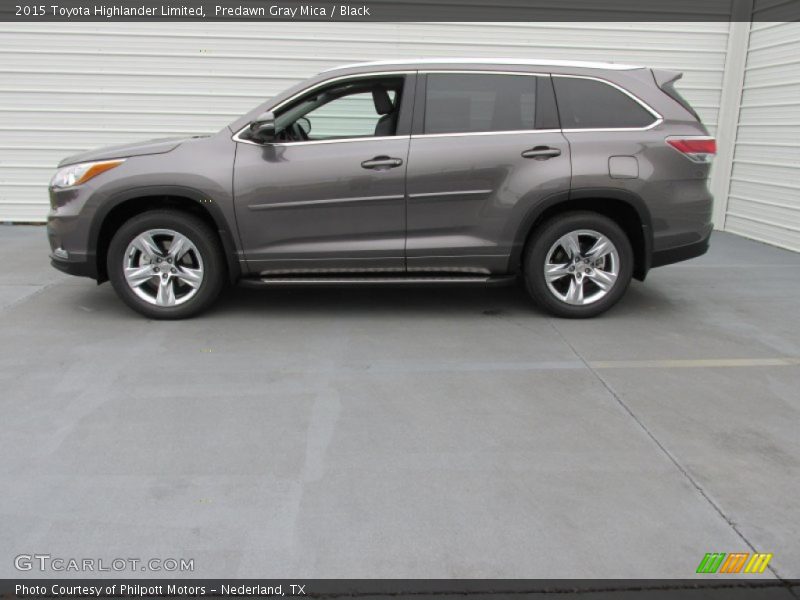Predawn Gray Mica / Black 2015 Toyota Highlander Limited